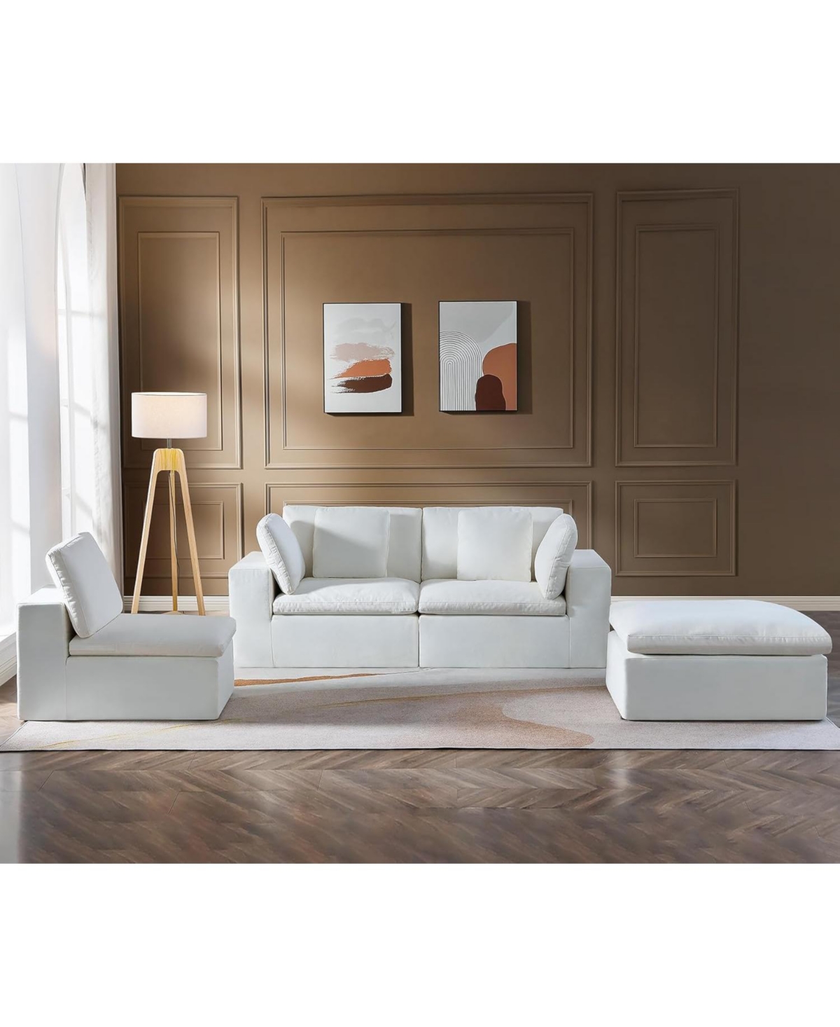 Tribesigns Modern Modular Sectional Sofa, 118
