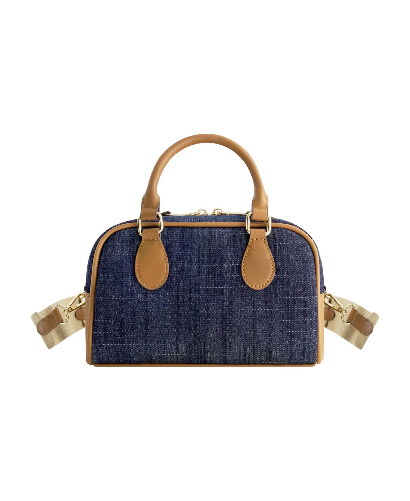 Женская сумка True Religion Denim Logo Mini Satchel Crossbody, цвет: Тёмный синий — фото 4