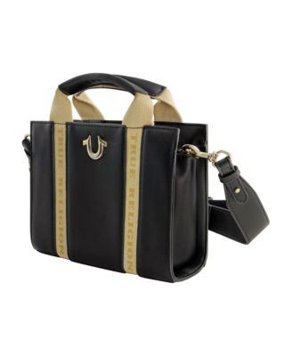 Licensed Faux Leather Mini Tote Bag with Branded Straps