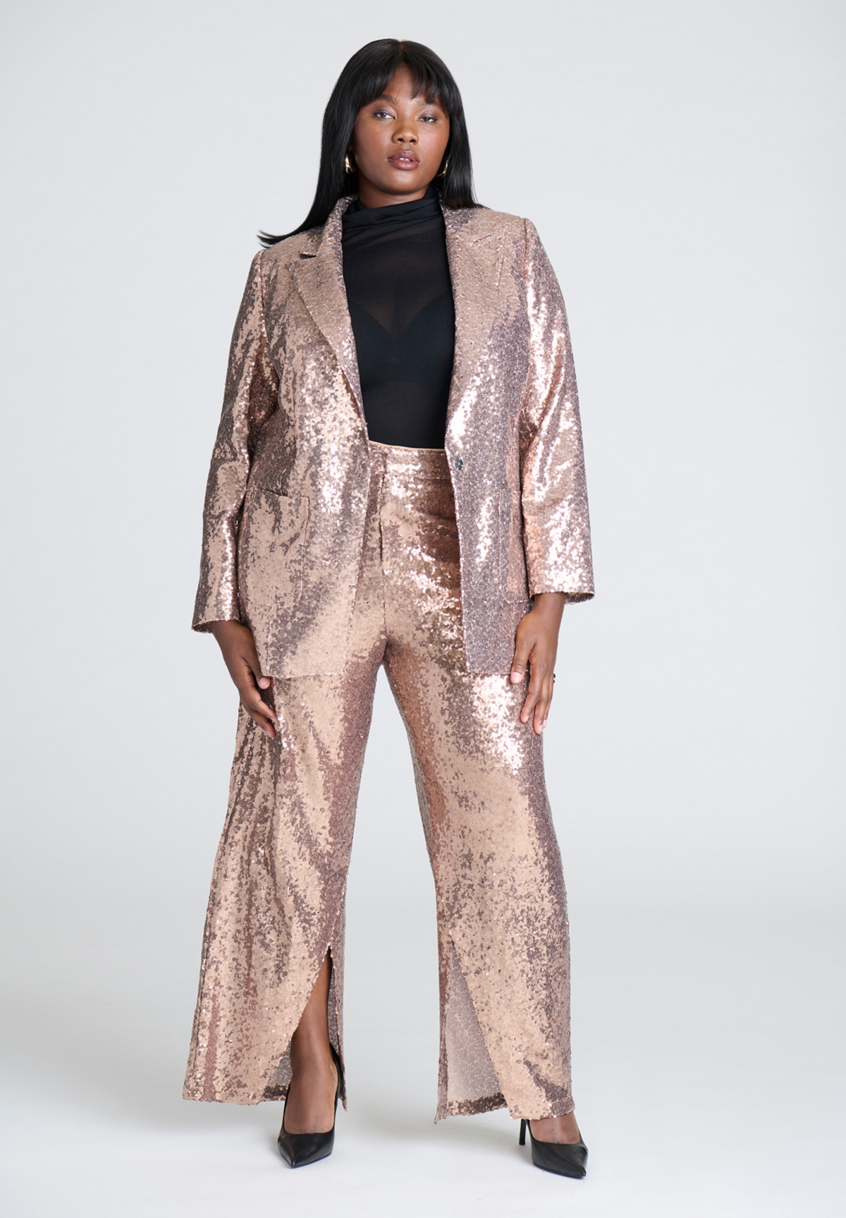 Eloquii Plus Size Sequin Trouser