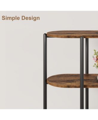 47.2" Inch Console Table, 3 Tier Industrial Metal Sofa Table