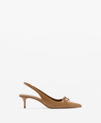 Women's Snake-Effect Kitten Shoes