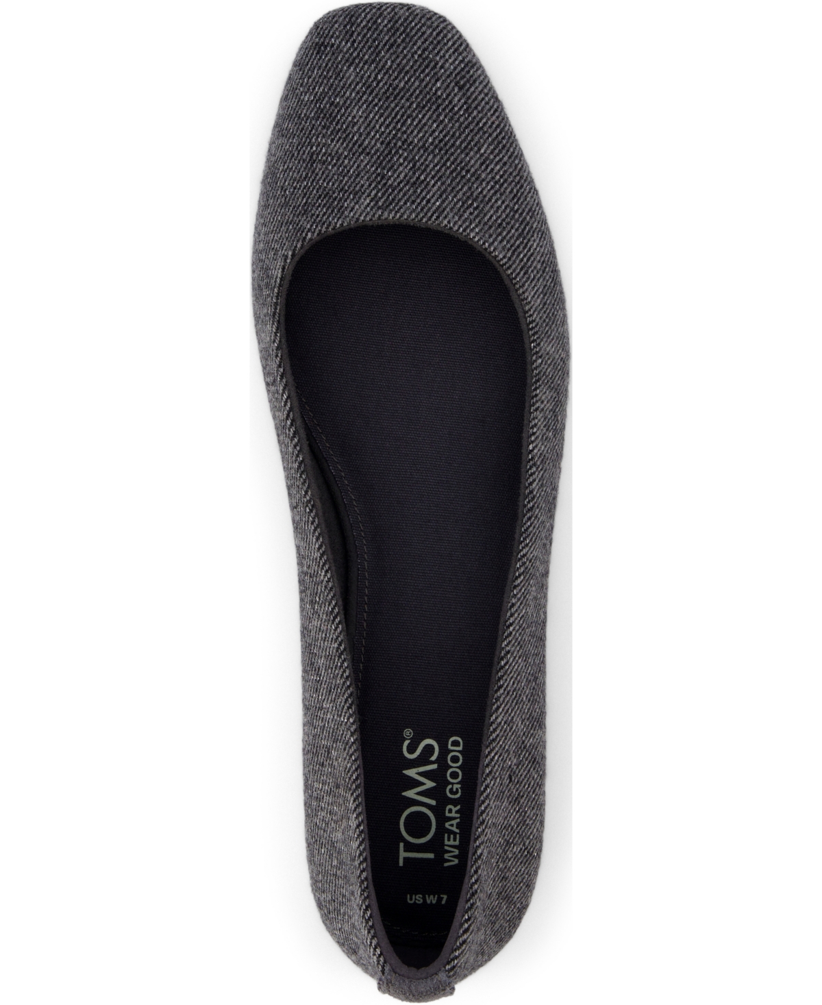 TOMS WOMEN'S BRIELLA SHIMMER TWILL SLIP-ON BALLET FLATS 