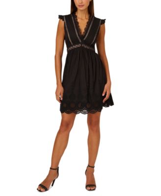 Adrianna - Women's Flutter-Sleeve Mini Dress