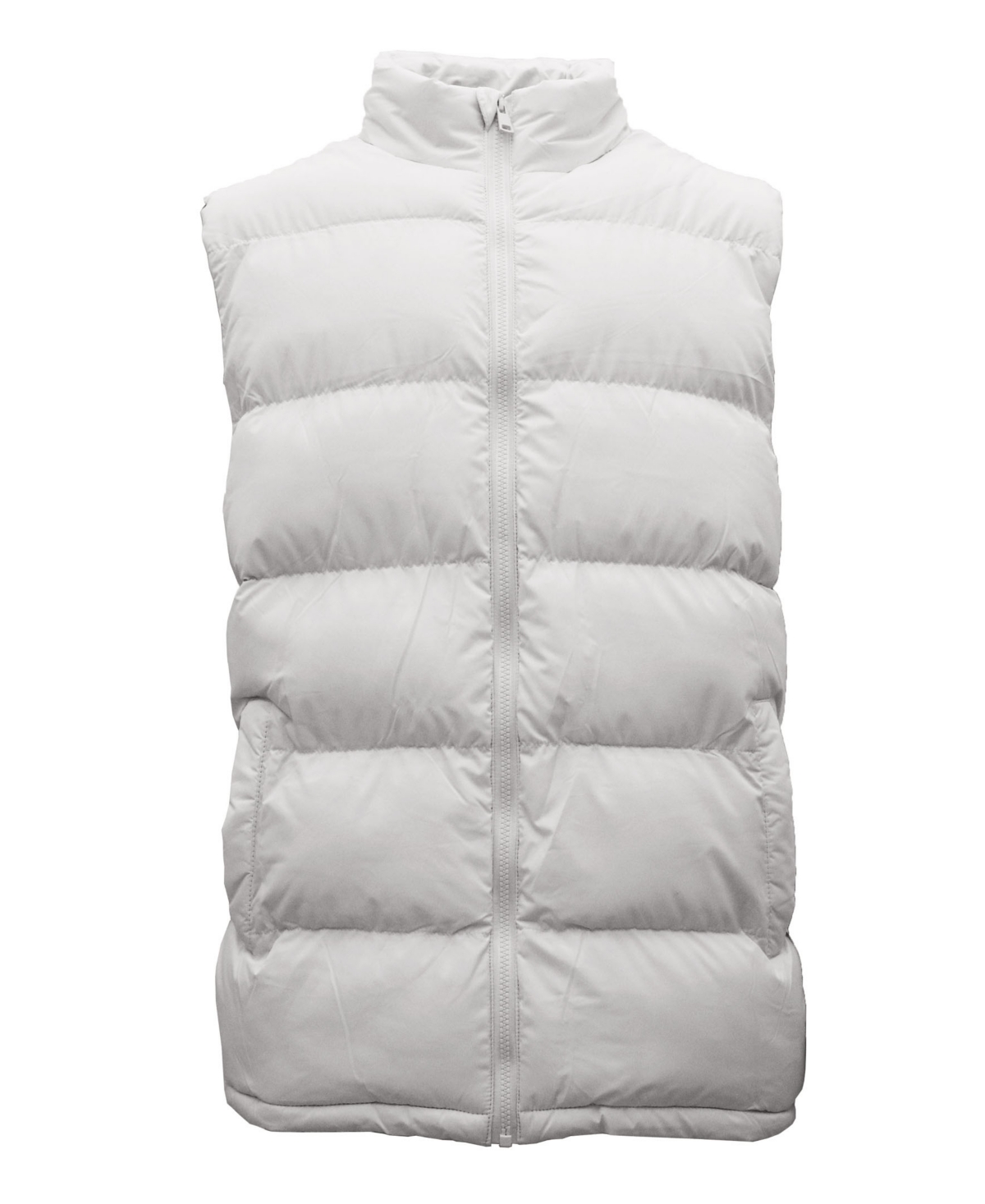Men's Modern Fit Heavyweight Puffer Bubble Vest - White
