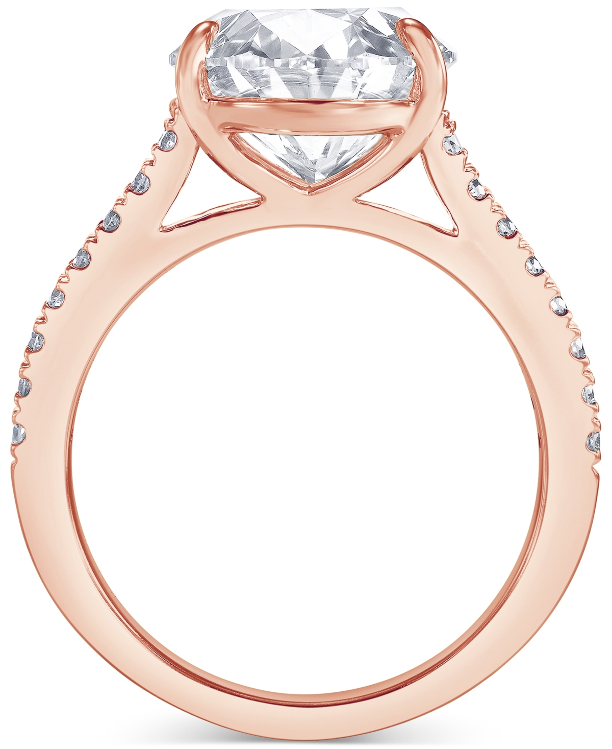 Badgley Mischka Igi Certified Lab Grown Diamond Oval Engagement Ring (6 Ct. T.w.) In 14k White, Yellow Or Rose Gold In Rose Gold