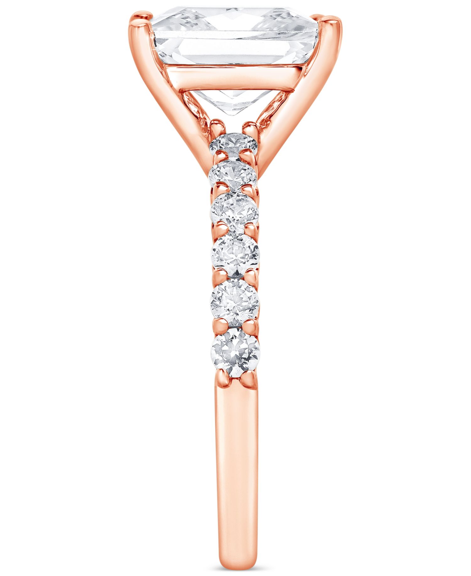 IGI Certified Lab Grown Diamond Princess-Cut Engagement Ring (4 ct. t.w.) in 14k White, Yellow or Rose Gold