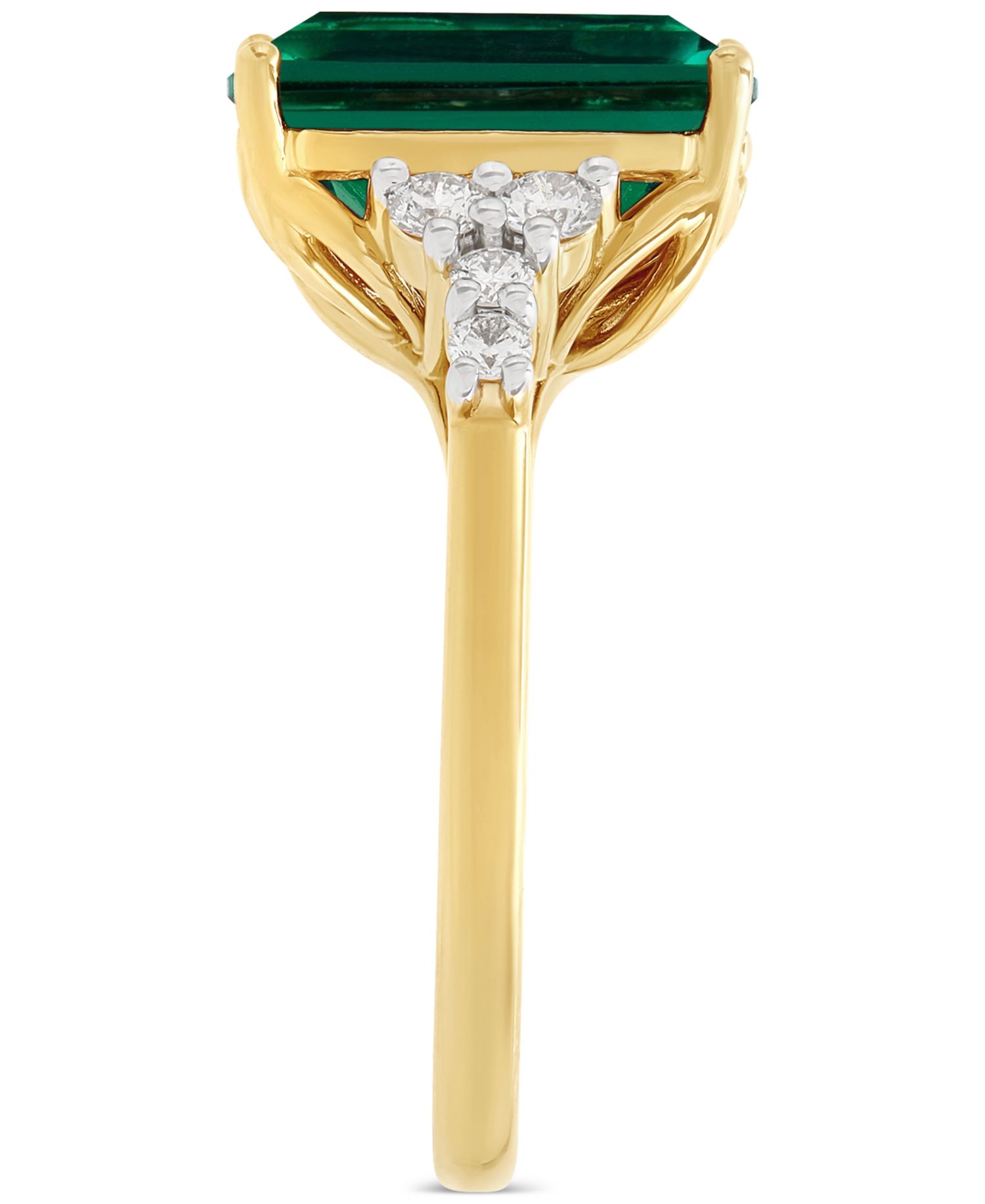 Lab Grown Gemstone & Lab Grown Diamond (1/3 ct. t.w.) Ring in 14K Gold