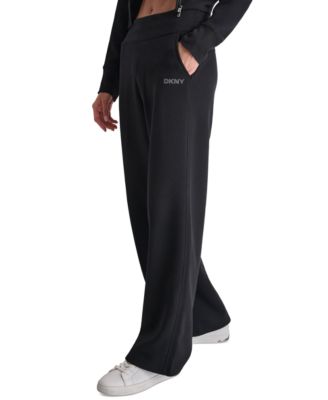 Women's Studded-Logo Wide-Leg Pants