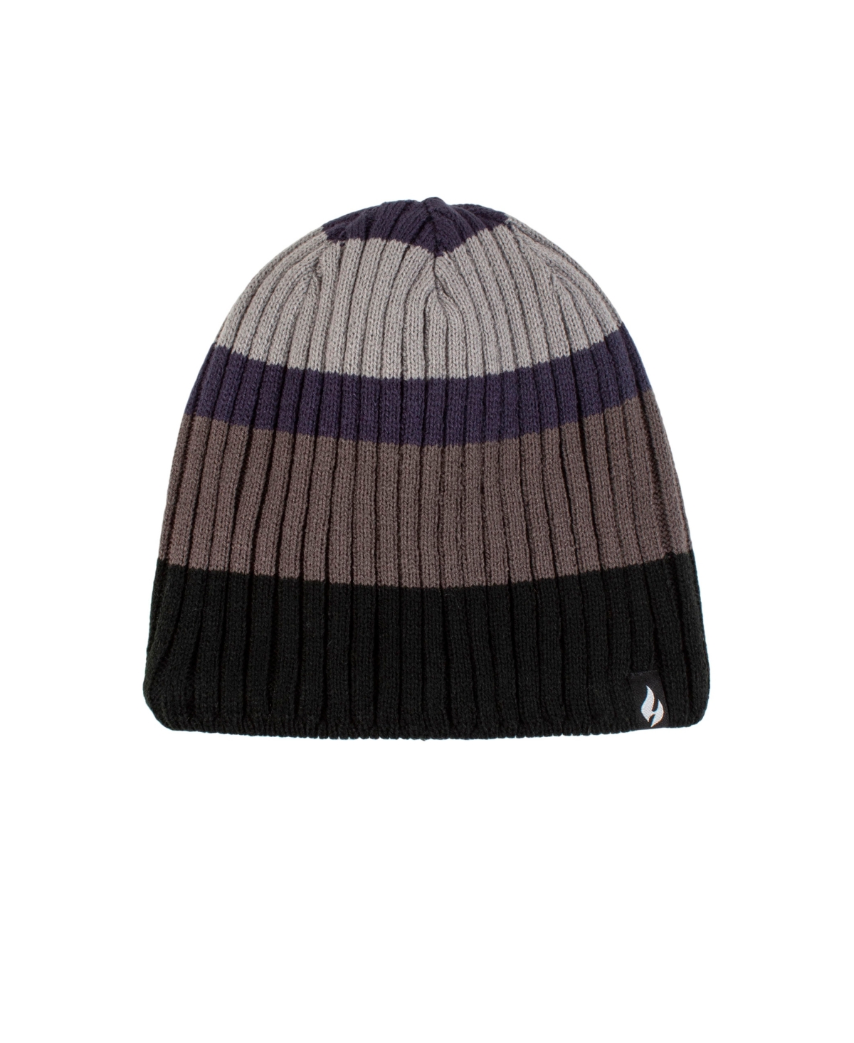 Heat Holders Men's Grayson Rib Stripe Hat In Black,navy