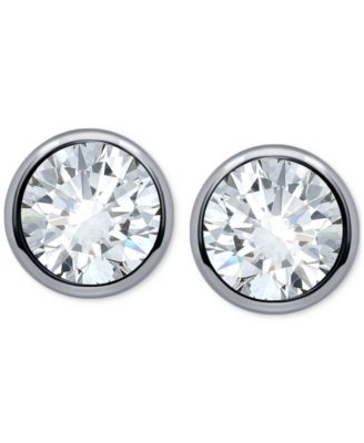 Cubic Zirconia Solitaire Stud Earrings (3/4 ct. t.w.) in Sterling Silver or 18k Gold Over Sterling Silver