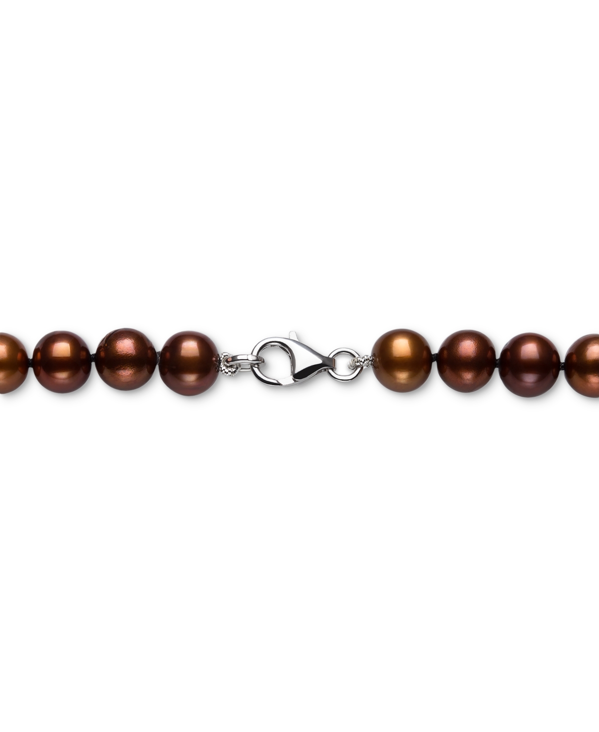 Macy's Dyed Chocolate Cultured Freshwater Baroque Pearl (7-8mm) 18" Strand Necklace In Chocolate