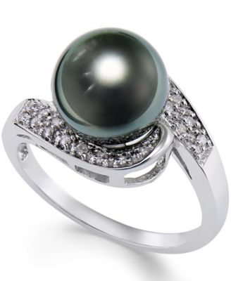 tahitian black pearl ring