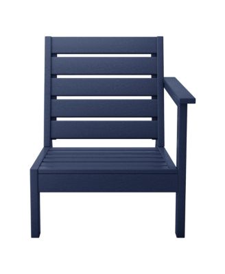 HDPE Outdoor Patio Right Arm Facing Sectional Corner Club Chair with Cushions