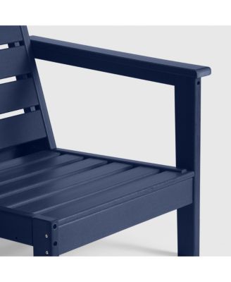 HDPE Outdoor Patio Right Arm Facing Sectional Corner Club Chair with Cushions