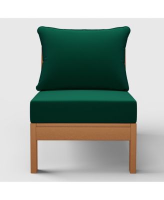 Outdoor HDPE Deep Seating Modular Armless Patio Chair with Cushions