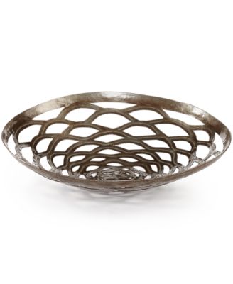Global Goods Partners - Recycled Metal Round Chrysanthemum Bowl