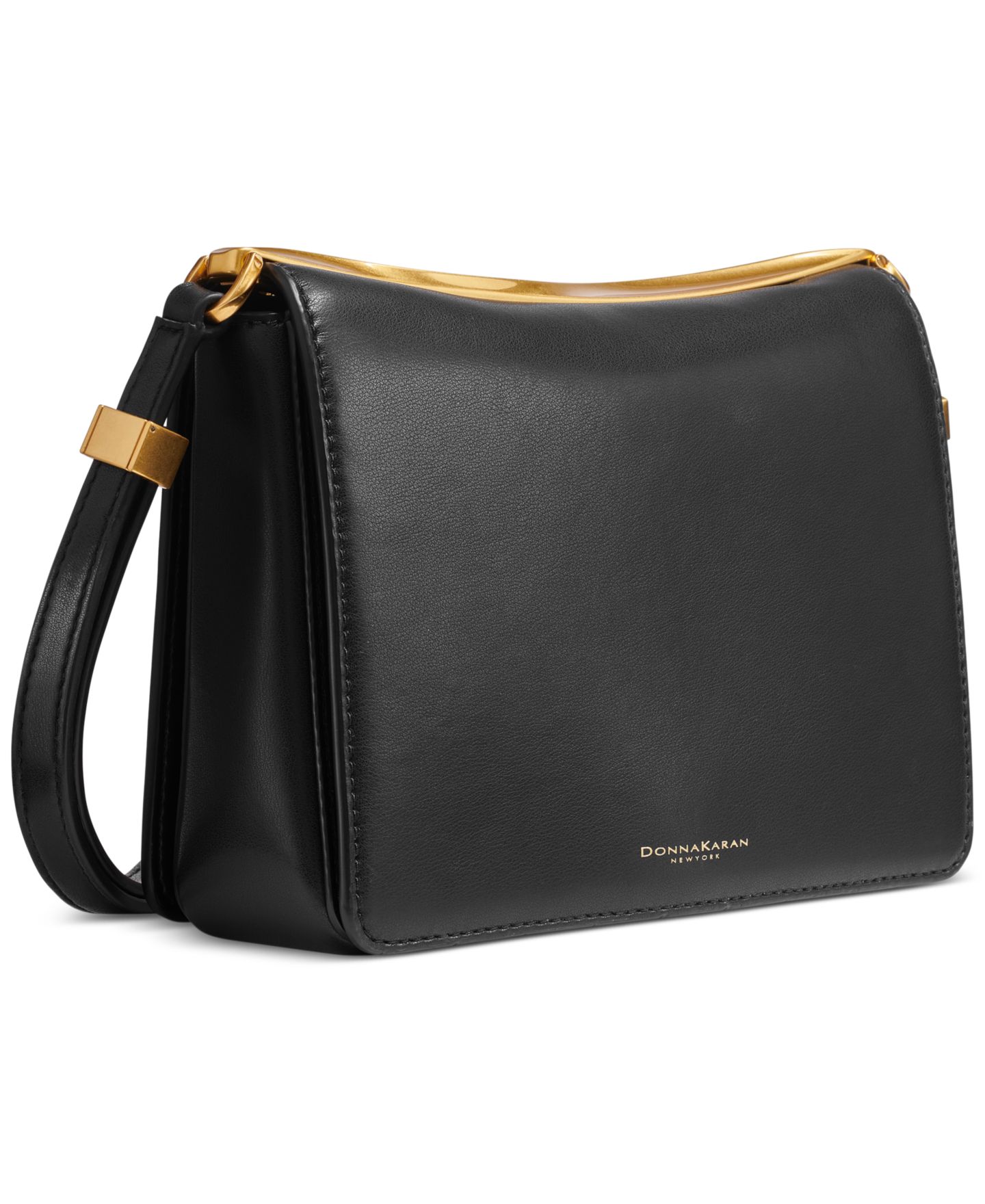 Женская сумка Donna Karan New York Jericho Flap Shoulder with Sculpted Hardware, цвет: Чёрный — фото 4