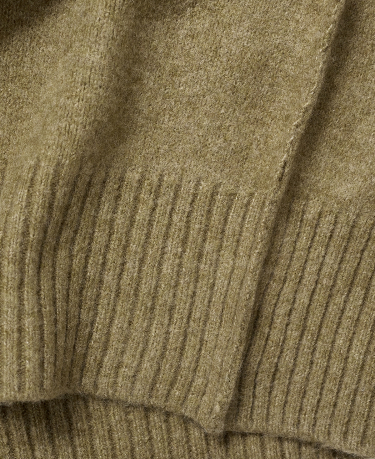 Mango Women's Ribbed Finishes Knitted Dress In Medium Green