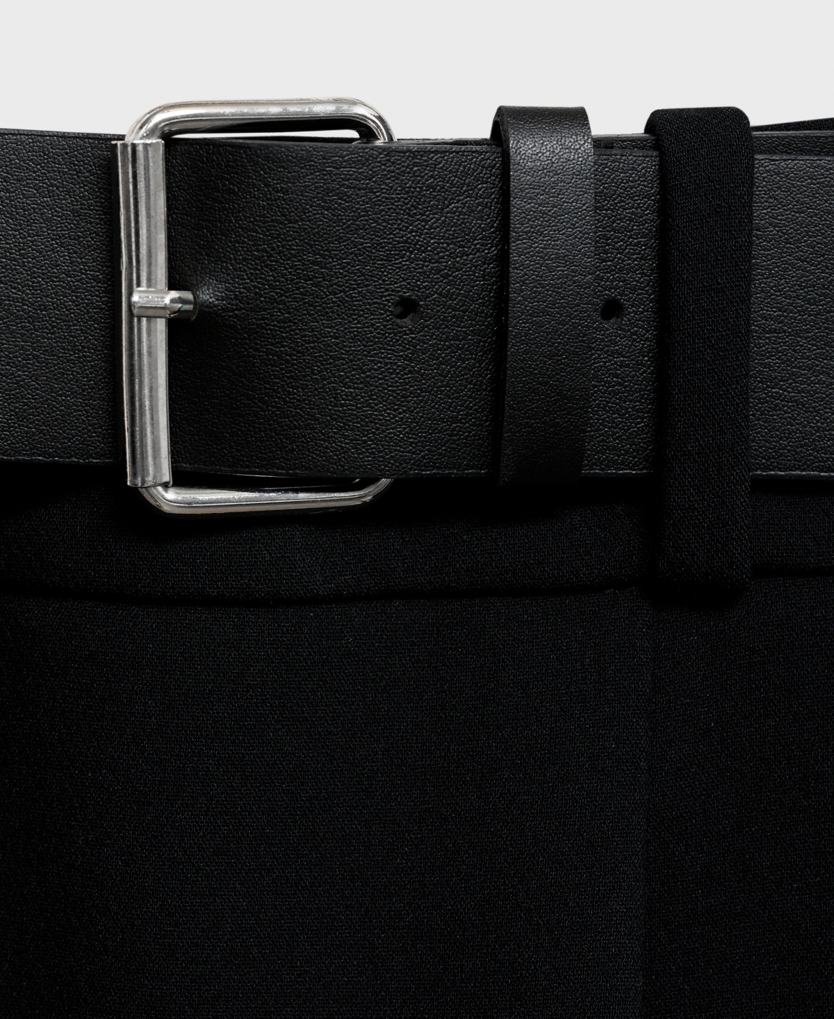 Shop Mango Women's Belt Straight-fit Pants In Black