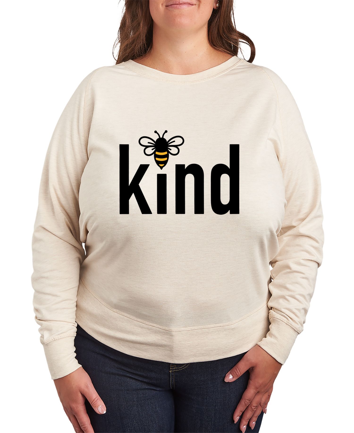 Plus Size Trendy Bee Kind Graphic Pullover Top