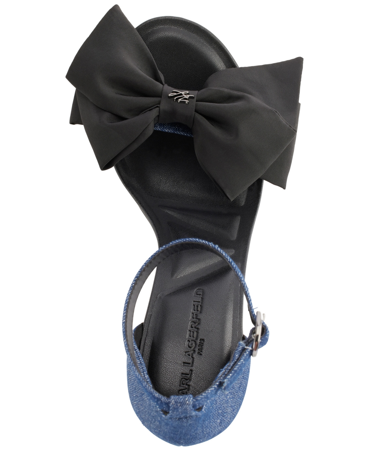 KARL LAGERFELD WOMEN'S KENZ BOW ANKLE STRAP DRESS SANDALS 