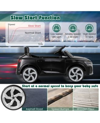 12V Kids Ride On Car w/Remote Control 4 Wheels Suspension 3 Speeds LED Headlight