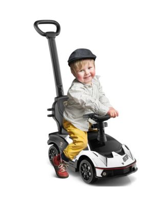 3-in-1 Licensed Lamborghini Ride on Push Car Stroller Sliding Car w/ Sound