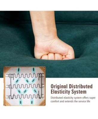 Modern Berber Fleece Single Sofa Chair with Ottoman and Waist Pillow