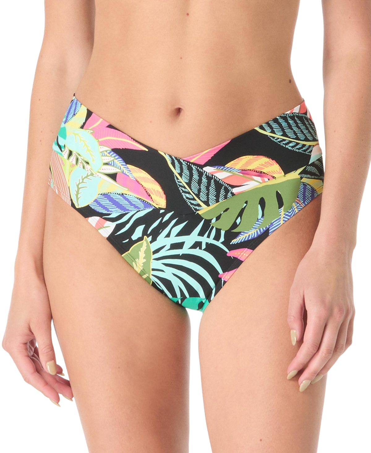 Women's Serene Printed Bikini Bottoms - Black Multi