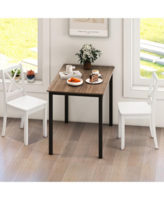 Wood Dining Chair Set of 2 with Rubber Wood Legs and Curved Backrest