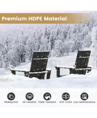 Tall Adirondack Chair Outdoor Bar Stool with Ergonomic Backrest for Backyard