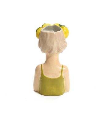 Lady Lemons Ceramic 11.6-Inch Tall Sculpture Vase