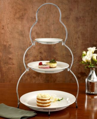 Godinger - "Siena" 3-Tier Server with Plates