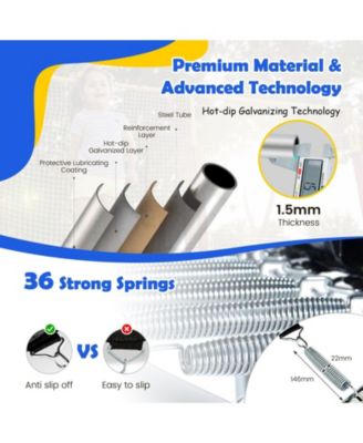 7-Foot Indoor Outdoor Trampoline with Ladder, Slide, and Safety Net