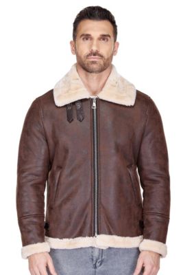Men's Faux Shearling Bomber Jacket