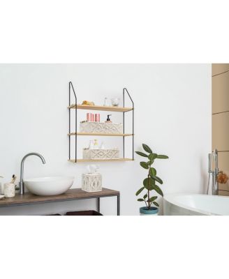 Paper Rope Bathroom Baskets & Tissue Holder Set Lined Storage Set for Organizing - Store Washcloths, Hand Towels, Skincare (Beige)