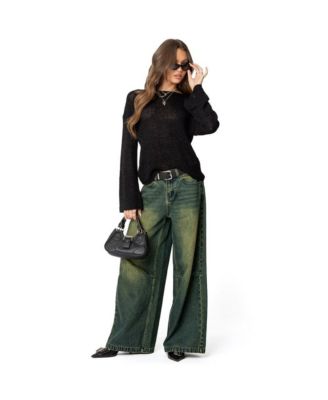 Womens Shawn Washed Low Rise Jeans