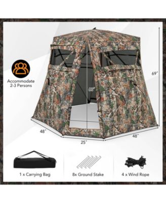 360  One Way See Through Ground Hunting Blind for Deer and Turkey Hunting