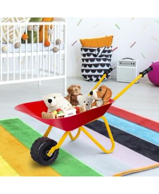 Outdoor Garden Backyard Play Toy Kids Metal Wheelbarrow