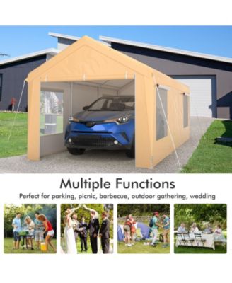 10 x 20 Feet Heavy-Duty Steel Portable Carport Car Canopy Shelter