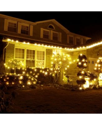 50 Count C9 Faceted Strawberry LED Plug in Fairy String Lights Waterproof Decor