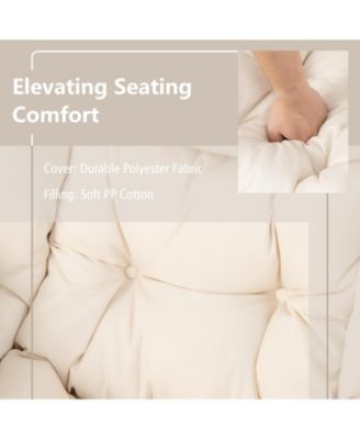 Modern Accent Sofa Chair with Folding Footrest and Side Pocket