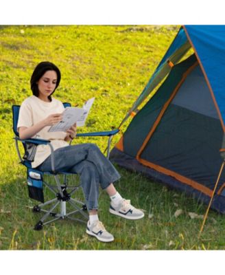 360° Swivel Hunting Chair Portable Foldable Hunting Chair with Mesh Cup Holder and Storage Pockets
