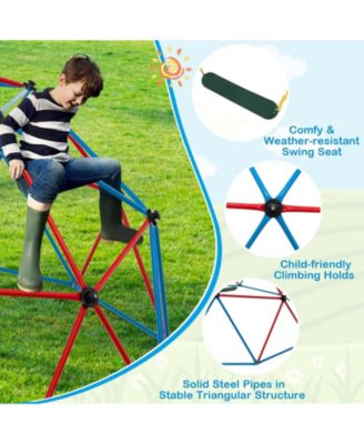 10 Feet Dome Climber with Swing and 800 Lbs Load Capacity