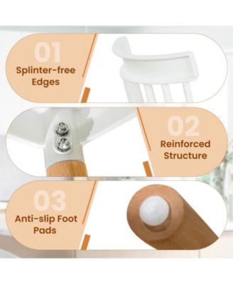 Set of 4 Windsor Dining Chairs with Spindle Backs and Curved Seats