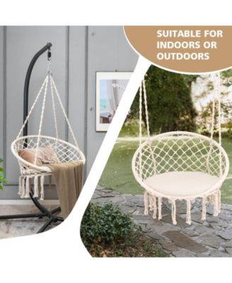 Cushioned Hammock Swing Chair with Hanging Kit