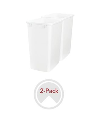 Polymer Replacement 35 qt. Trash Bin, White, 2 Pack, RV-35-11-2