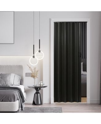 36 x 80 Inch Plaza Espresso Vinyl Accordion Door with Hardware
