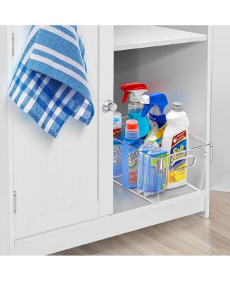 8 Pack Medium Clear Acrylic Storage Bins - for Kitchen, Cabinet Organizer, Pantry & Refrigerator